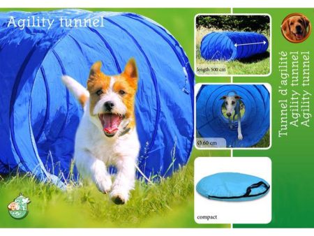 Boon Agility-tunnel nylon 500x60 cm, blauw zwart. For Cheap