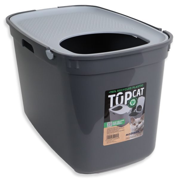 Kattenbak Moderna Kattentoilet Top Cat cool grey tita.Grey Discount