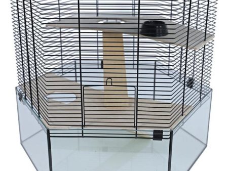 Boon Interzoo hamsterkooi Vision Hexo XL Zwart Hot on Sale