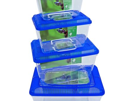 Aquarium benodigdheden Boon aquariums plastic met blauwe deksel on Sale