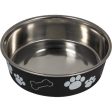 Honden katten voer water bakken Jack and vanilla voer waterbakken pootprint bot zwart For Discount