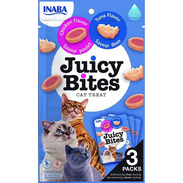 Katten snoepjes Juicy Bites Tonijn en kip  ( Verpakt 3 zakjes x 11,3 gram ) For Cheap