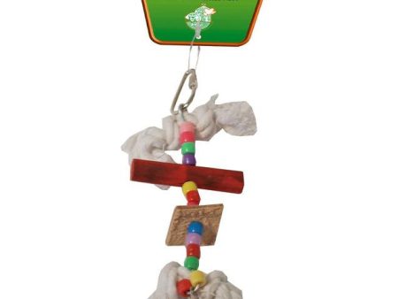 Vogelspeelgoed kralen met katoen en bel, 15 cm. For Discount