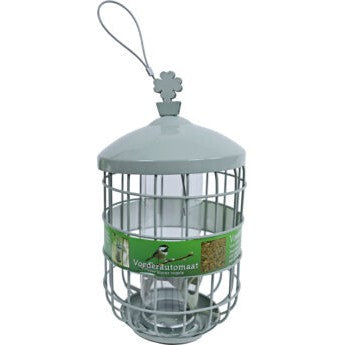 Vogelhuis Buitenvogel  Wintervogelhuis Boon voederautomaat   metaal voor kleine vogels grijs groen, small. Online now