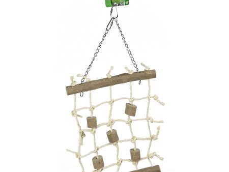 Vogelspeelgoed Boon klimrek touw + hout 42cm Supply