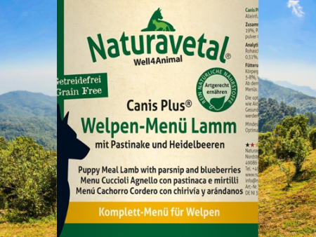 Naturavetal Canis Plus Pups Compleet-Menu met Lam Online Sale