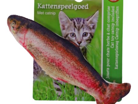 Kattenspeelgoed Boon kattenspeelgoed regenboogforel+catnip+bel rood brun 15 cm Hot on Sale