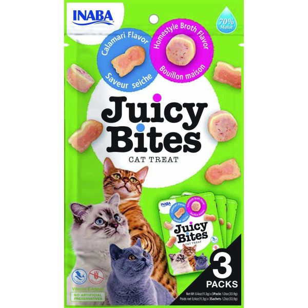 Katten snoepjes Juicy Bites Homestyle Broth en inktvis  ( Verpakt 3 zakjes x 11,3 gram ) For Discount