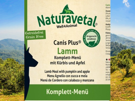 Naturavetal Canis Plus Compleet-Menu Lam met Pompoen en Appel Online now