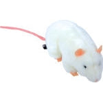 Boony Natural Decoration rat pluche liggend wit, 22 cm. on Sale