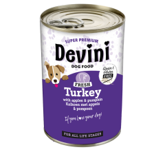 Honden voeding Devini Blikvoeding Hond Turkey 400 Gram For Sale