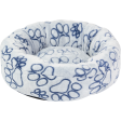 Honden kattenmanden Jack Vanilla Pawz Round basket  blauw pootprint Online Hot Sale