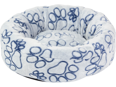 Honden kattenmanden Jack Vanilla Pawz Round basket  blauw pootprint Online Hot Sale