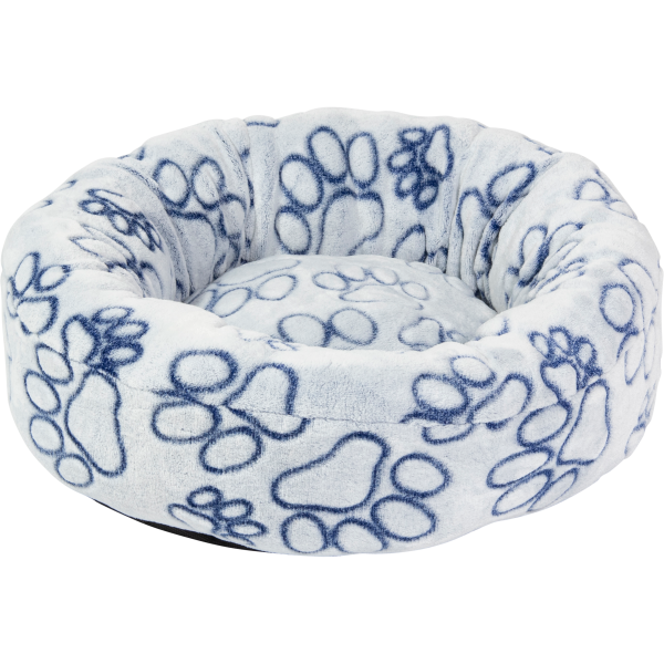 Honden kattenmanden Jack Vanilla Pawz Round basket  blauw pootprint Online Hot Sale