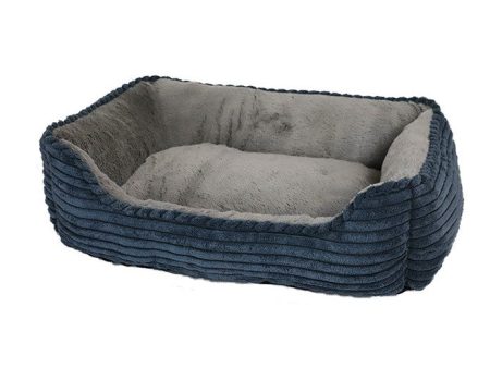 Honden katten manden Boon Divan Corduroy 50x40 cm Blauw Grijs Online Hot Sale