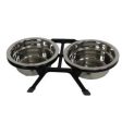 Katten voer water bakken Boon  honden katten voeder waterbakken dinnerset pl.+2 Rvs bakken zwart 11,4 14cm on Sale