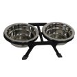 Katten voer water bakken Boon  honden katten voeder waterbakken dinnerset pl.+2 Rvs bakken zwart 11,4 14cm on Sale