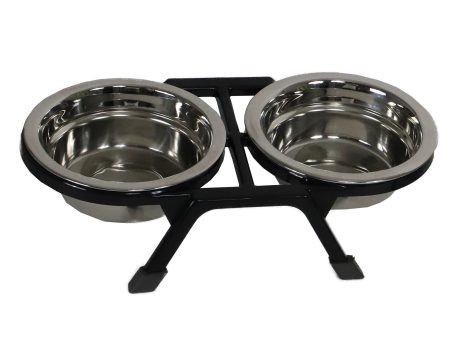 Katten voer water bakken Boon  honden katten voeder waterbakken dinnerset pl.+2 Rvs bakken zwart 11,4 14cm on Sale